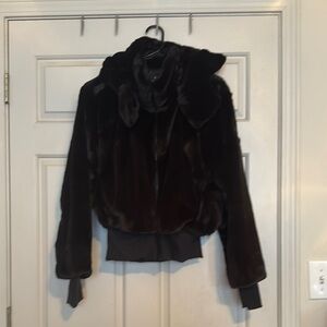 Luxurious Black Faux Fur Jacket